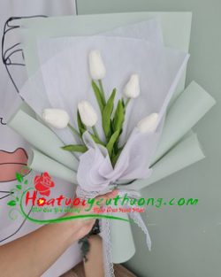 Bó tulip trắng xinh-HT360
