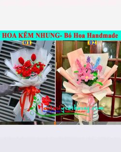 Bó hoa handmade kẽm nhung-HT869