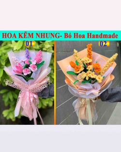 Bó hoa kẽm nhung handmade -HT870