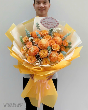 Bó hồng tặng chúc mừng-HT19