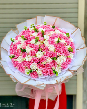 Bó hoa hồng sáp chúc mừng-HT119