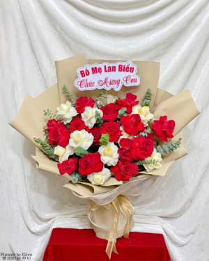 Bó hồng chúc mừng giá rẻ-HT114