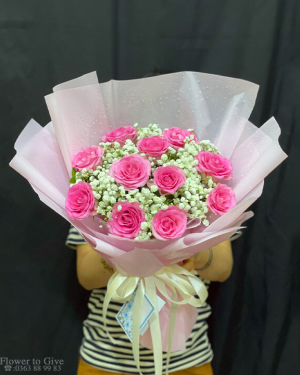 Bó hồng giá rẻ chúc mừng-HT102