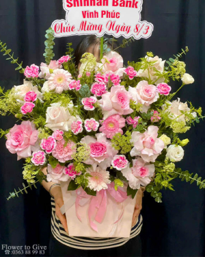 Giỏ hồng chúc mừng-HT148