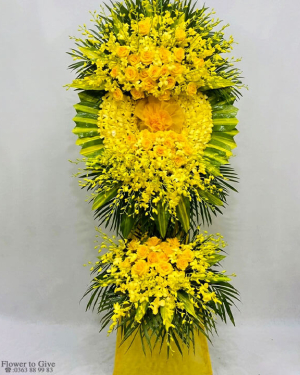 Lẵng hoa tang lễ-kệ kính viếng-HT1151