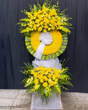 Lẵng hoa tang lễ-kính viếng-HT111