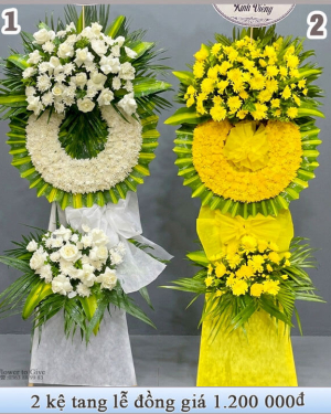 Vòng hoa tang lễ kính viếng-HT108